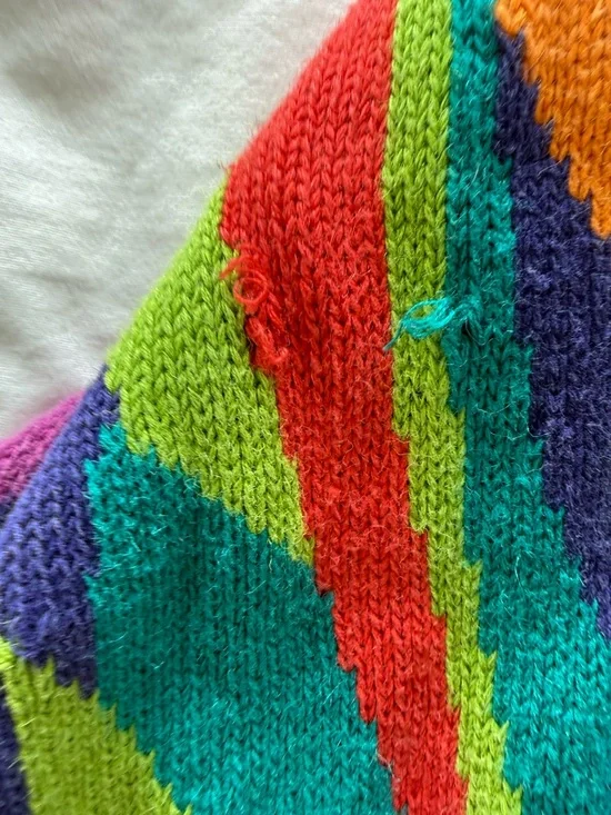 Vintage 90s Colorful Knit Sweater - Picture 6 of 6